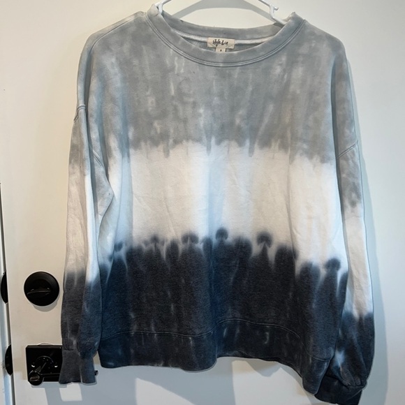 Style & Co. Tops - NWT Style & Co. Small Grey Sky Tie Dye Long Sleeve Shirt